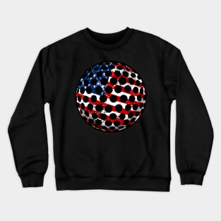 Golf American Flag 4Th Of July Crewneck Sweatshirt